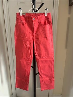 Santana Bright Coral Straight-Leg Women’s Jeans